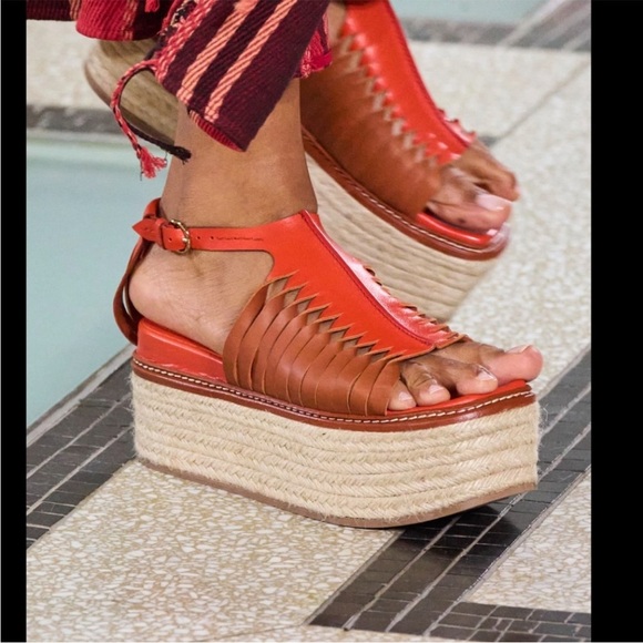 Ulla Johnson Valencia Twisted Contrast Flatforms Size 38 - Picture 1 of 12